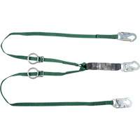 V-Series Tie-Back Lanyard, 6', Snap Hook Center, Snap Hook Leg Ends, Polyester OSI Industrial Sales