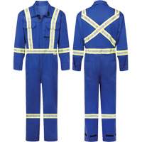 Avenger 7 oz. Flame Resistant Coveralls, Size 34, Royal Blue OSI Industrial Sales