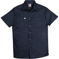 Chemise de travail &agrave; manches courtes en tissu crois&eacute;, Hommes, 4T-Grand, Bleu marine OSI Industrial Sales