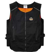 Veste de refroidissement &agrave; changement de phase l&eacute;g&egrave;re avec sachets 6260 Chill-Its, Petit/Moyen, Noir OSI Industrial Sales