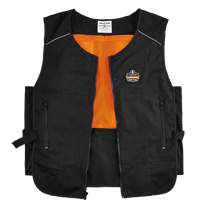 Veste de refroidissement &agrave; changement de phase l&eacute;g&egrave;re avec sachets 6260 Chill-Its, Petit/Moyen, Noir OSI Industrial Sales