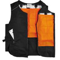 Veste de refroidissement &agrave; changement de phase l&eacute;g&egrave;re avec sachets 6260 Chill-Its, Petit/Moyen, Noir OSI Industrial Sales
