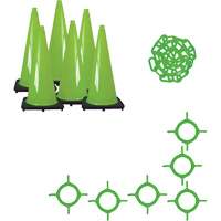 Traffic Cone & Chain Kit, 28", Green OSI Industrial Sales