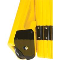 Portable Mobile Barrier, 40" H x 13' L, Yellow OSI Industrial Sales