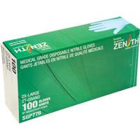 Gants jetables de calibre m&eacute;dical r&eacute;sistants &agrave; la perforation, 2T-Grand, Nitrile, 4,5 mils, Sans poudre, Bleu, Classe 2 OSI Industrial Sales