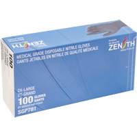 Gants jetables de calibre m&eacute;dical r&eacute;sistants &agrave; la perforation, 2T-Grand, Nitrile, 5 mils, Sans poudre, Noir, Classe 2 OSI Industrial Sales