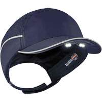 Skullerz&reg; 8965 Lightweight Bump Cap Hat with LED Lighting, Navy Blue OSI Industrial Sales