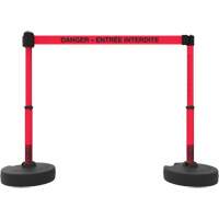 Plus Barrier Post Set, Plastic, 42" H, Red Tape, 15' Tape Length OSI Industrial Sales
