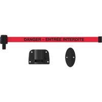Plus Wall Mount Barrier System, Plastic, Screw Mount, 15', Red Tape OSI Industrial Sales