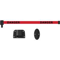 Plus Wall Mount Barrier System, Plastic, Screw Mount, 15', Red Tape OSI Industrial Sales