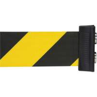 Magnetic Tape Cassette for Build-Your-Own Crowd Control Barrier, 7', Black and Yellow Tape OSI Industrial Sales