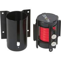 Barri&egrave;re &agrave; fixation murale avec ruban magn&eacute;tique, Acier, Fixation par vis, 7', Ruban Rouge OSI Industrial Sales