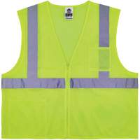 Gilet de s&eacute;curit&eacute; auto-extinguible GloWear 8256Z, Jaune lime haute visibilit&eacute;, Moyen/Petit, Polyester OSI Industrial Sales