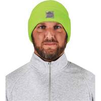 N-Ferno&reg; Rib Knit Beanie Hat, One Size, High-Visibility Lime Green OSI Industrial Sales