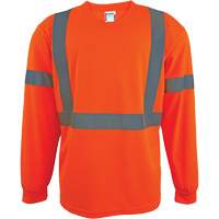 Long Sleeve Safety Shirt, Polyester, 2X-Large, High Visibility Orange OSI Industrial Sales