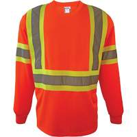 Long Sleeve Safety Shirt, Polyester, 2X-Large, High Visibility Orange OSI Industrial Sales