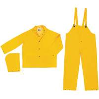 Classic Series Rain Suit, Polyester/PVC, Large, Yellow OSI Industrial Sales