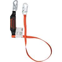 Titan Shock-Absorbing Lanyard, 6', Locking Snap Hook Center, Locking Snap Hook Leg Ends, Polyester OSI Industrial Sales