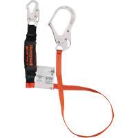 Titan Shock-Absorbing Lanyard, 6', Locking Rebar Hook Center, Locking Snap Hook Leg Ends, Polyester OSI Industrial Sales