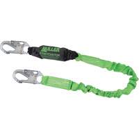 Miller&reg; StretchStop&reg; Shock-Absorbing Lanyard, 6', Locking Snap Hook Center, Locking Snap Hook Leg Ends, Polyester OSI Industrial Sales