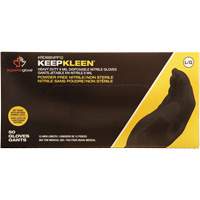 KeepKleen&reg; Disposable Gloves, Large, Nitrile, 8-mil, Powder-Free, Black OSI Industrial Sales