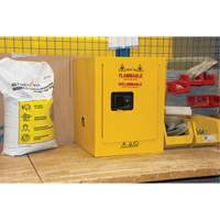 Armoire pour produits inflammables, 4 gal., 1 Porte(s), 17" La x 22" h x 18" p OSI Industrial Sales