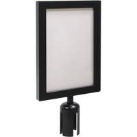 Cadre d'enseigne pour poteau de barri&egrave;re pour le contr&ocirc;le des foules, Noir OSI Industrial Sales