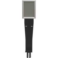 Porte-distributeur/enseigne pour poteaux de barri&egrave;re pour le contr&ocirc;le des foules, Noir OSI Industrial Sales