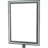 Porte-enseigne vertical robuste pour montant classique, Chrome poli OSI Industrial Sales