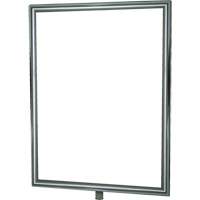 Porte-enseigne vertical robuste pour montant classique, Chrome poli OSI Industrial Sales