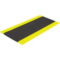 Airsoft Anti-Fatigue Mat, Pebbled, 3' x 5' x 3/8", Black/Yellow, PVC Sponge OSI Industrial Sales