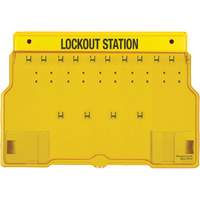 Trilingual Covered Lock Station, None Padlocks, 10 Padlock Capacity, Padlocks Not Included OSI Industrial Sales