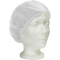 Ronco Care Pleated Bouffant Cap, Polypropylene, 24", White OSI Industrial Sales
