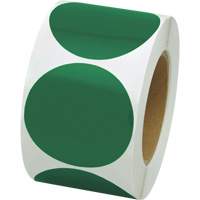 Pastilles de marquage color&eacute;es, Cercle, 3" lo x 3" la, Vert, Vinyle OSI Industrial Sales