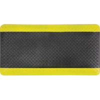 Anti-Fatigue Matting, Diamond, 1-2/3' x 3-1/4' x 3/4", Black/Yellow, Polyurethane OSI Industrial Sales