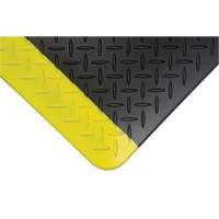 Anti-Fatigue Matting, Diamond, 1-2/3' x 3-1/4' x 3/4", Black/Yellow, Polyurethane OSI Industrial Sales