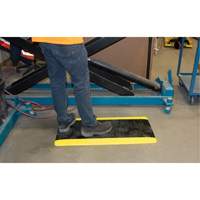 Anti-Fatigue Matting, Diamond, 1-2/3' x 3-1/4' x 3/4", Black/Yellow, Polyurethane OSI Industrial Sales