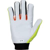 ClutchGear&reg; High-Visibility Mechanic's Gloves, Grain Goatskin Palm, Size Medium OSI Industrial Sales