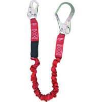 ShockSorb Internal Shock Lanyard, 6', Rebar Hook Center, Snap Hook Leg Ends, Polyester OSI Industrial Sales