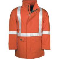 Westex UltraSoft&reg; AllOut Quilt Lined Winter Parka with Reflective Stripes, Small, High Visibility Orange, 46 cal/cm² OSI Industrial Sales