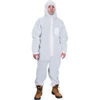 Hooded Coveralls, Medium, White, SMS OSI Industrial Sales