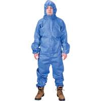 Hooded Coveralls, X-Large, Blue, SMS OSI Industrial Sales