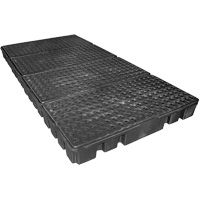 Palette de confinement des d&eacute;versements &agrave; profil bas Black Diamond, Capacit&eacute; de d&eacute;versement 102 gal. US, 96" x 49" x 6,5" OSI Industrial Sales