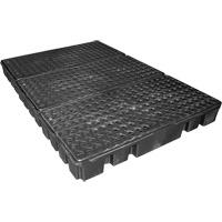 Palette de confinement des d&eacute;versements &agrave; profil bas Black Diamond, Capacit&eacute; de d&eacute;versement 76.5 gal. US, 72" x 49" x 6,5" OSI Industrial Sales