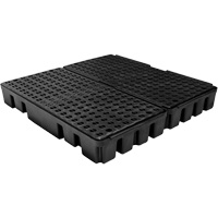 Palette de confinement des d&eacute;versements &agrave; profil bas Black Diamond, Capacit&eacute; de d&eacute;versement 51 gal. US, 49" x 48" x 6,5" OSI Industrial Sales