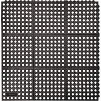 Cushion-Ease&reg; 550 Interlocking Anti-Fatigue Mat, Slotted, 3' x 3' x 3/4", Black, Rubber OSI Industrial Sales