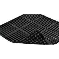 Cushion-Ease&reg; 550 Interlocking Anti-Fatigue Mat, Slotted, 3' x 3' x 3/4", Black, Rubber OSI Industrial Sales