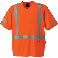 6900 CoolPass&reg; UV Protection Safety T-Shirt, 3X-Large, High Visibility Orange OSI Industrial Sales