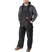 GridIron Regular Length Zip-To-Thigh Bib Overall, Men's, Large, Black OSI Industrial Sales