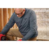 T-shirt de travail hybride, Hommes, Petit, Bleu OSI Industrial Sales
